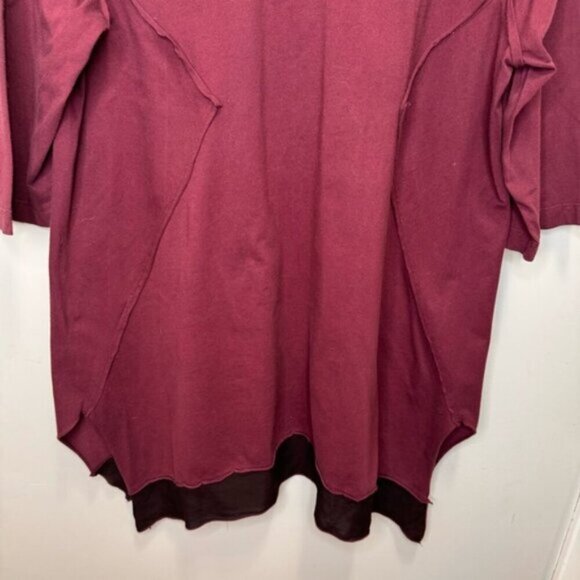 Johnny Was JW Los Angeles Embroidered Vneck Shark Bite Hem Tunic Top - Picture 10 of 12